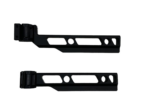 Der Chisel Machining Folding Buffer-Tube aus 6061 Billet-Aluminium bietet Langlebigkeit, verstellbare Länge, zwei Wangenhöhen und ein robustes Klappmechanismus.